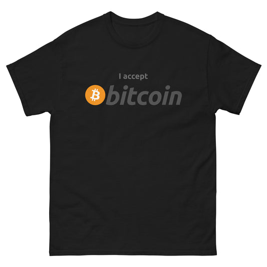 I Accept Bitcoin - Klassisches Herren-T-Shirt